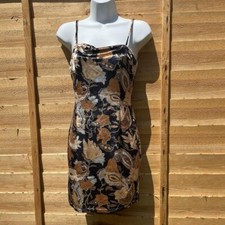 PLT pretty little thing floral cowl neck mini dress 8