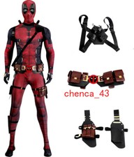 Deadpool 3 Wade Wilson Jumpsuit Cosplay Accessories Halloween Outfits Cos Props