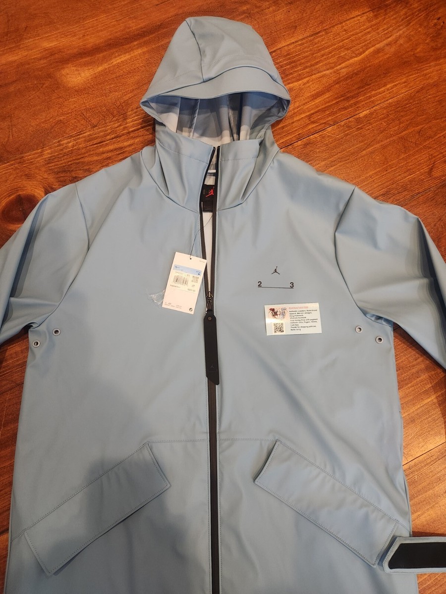 New Jordan 23 Jumpman Engineered Trench Rain Coat Blue DV7691 427