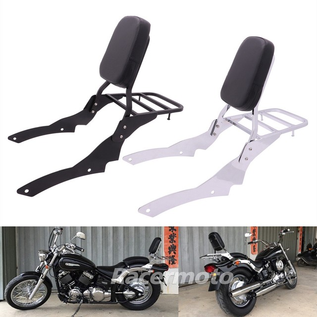 Backrest Sissy Bar Luggage Rack For Yamaha V Star XVS 400 650 Custom