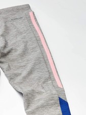 Adidas Girls Aeroready Leggings - Size 6 Gray Heather w/ Pink