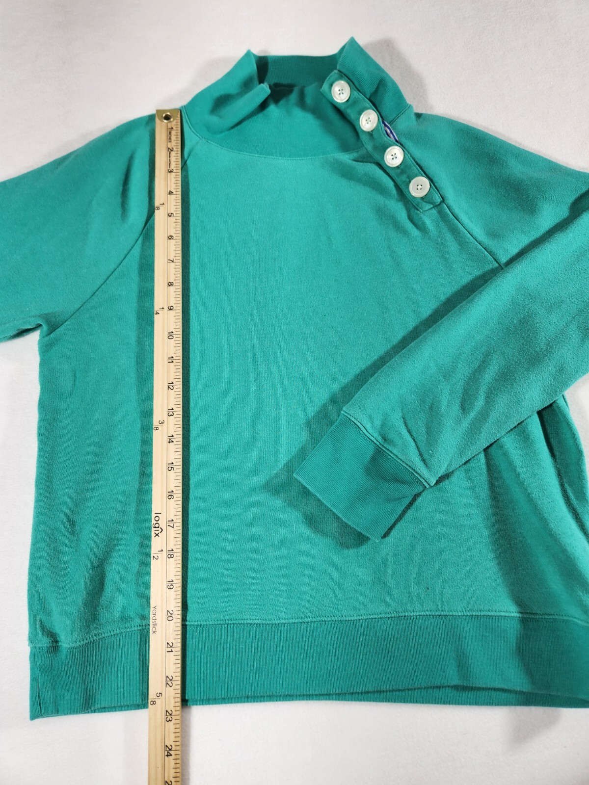 JCREW Collared Button Collar Pullover Sweatshirt … - image 5