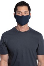 Wholesale Navy Stretch Single Ply Cotton Polyester Cloth Face Mask Covers