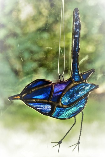 Magnificent PEACOCK Stained Glass Wall Hanging Suncatcher NATURE BIRD LOVER GIFT - Picture 16 of 24