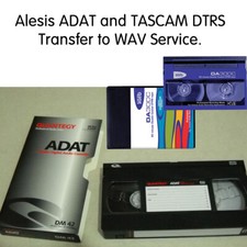 Tascam DTRS DA-88 and Alesis ADAT TRANSFER to WAV SERVICE