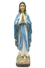 25" Our Lady of Lourdes Virgin Mary Catholic Statue Sculpture Made in Italy