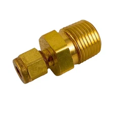 🌟(1 pc) Parker 4-8 FBZ-B Brass Compression Fitting, 1/2" MNPT x 1/4" CPI Tube