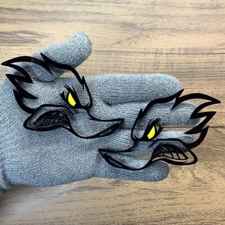 Alpha Woodpecker Badges Emblem Yellow Eye Fender Angry Agressive Racing Black