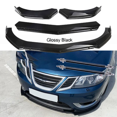 For Saab 9-3 Aero Glossy Front Bumper Lip Splitter Spoiler Red