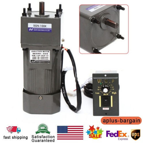 Motore Elettrico AC 220V 120W Con Riduttore E Regolatore Di Velocità – Rapporto 1:10, 125 Giri/min