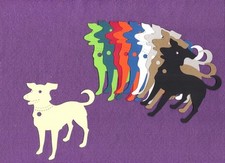 DOG 2 die cuts scrapbook cards