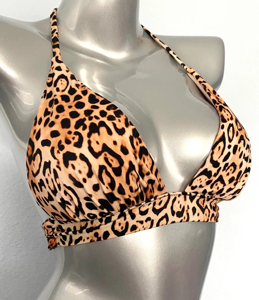 Victoria's Secret Nuevo con Etiquetas Leopardo Habana Inalámbrico Push Up Natación Bikini Top Mediano M Foto 2 de 3