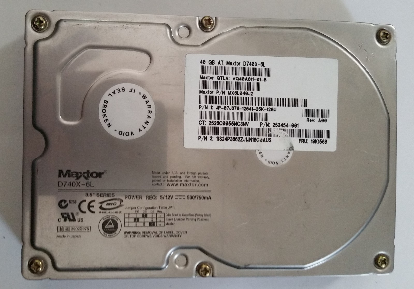 d740x 6l 40gb ata