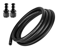 Rubber Fuel Hose Line Kit 5/8'' (16mm) ID 5ft 10AN Push Lock Fittings Barb End