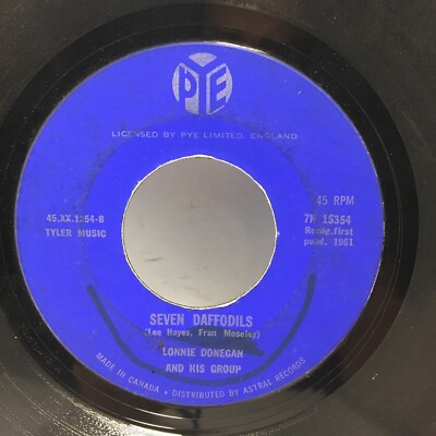 Lonnie Donegan - Seven Daffodils / Have a Drink 45 RPM - Tested VG Vinyl - F3
