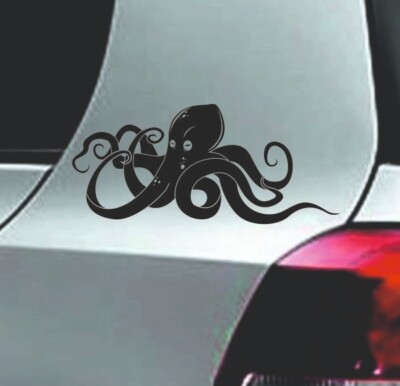 Aufkleber SET Glas Lack Auto Car Tattoo Octopus Krake Tintenfisch Meer Fisch 147
