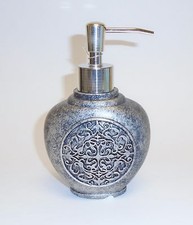 NEW RAYMOND WAITES RESIN GRAY SILVER KITCHEN,BATHROOM, LOTION, SOAP DISPENSER