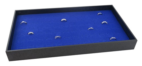 Plastic Stackable Display Tray with Choice of 72/144 Velvet Flocked Ring Display - Picture 3 of 8