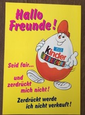 Ü-Ei Werbeblatt Eiermann Hochformat dunkelblau 2000 Glanzpapier