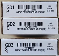 2014-PDS BU GREAT SAND DUNES NTL PARK (CO) 3- 100 COIN BAGS OF $25 QUARTERS