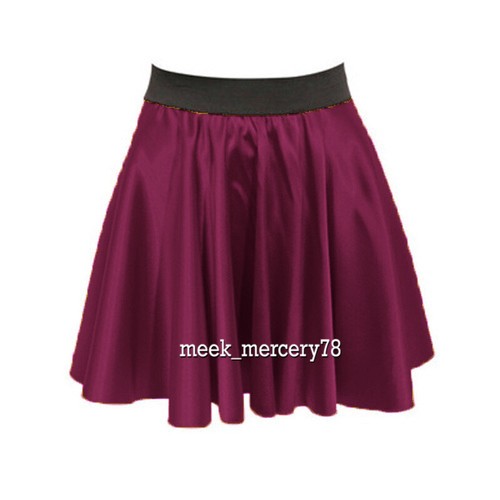 Women Mini Skirt Color Sexy Short Skirt Casual Wear Satin Party Wear S11 - Picture 41 of 44