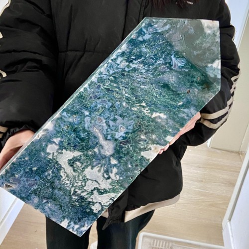 11.66LB Natural water grass agate column Obelisk quartz crystal sample column - 第 1/15 張圖片