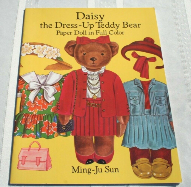 NEW DAISY THE DRESS UP TEDDY BEAR PAPER DOLL IN FULL COLOR MING-JU SUN 1990 NEW DAISY THE DRESS UP TEDDY BEAR PAPER DOLL IN FULL COLOR MING-JU SUN 1990
