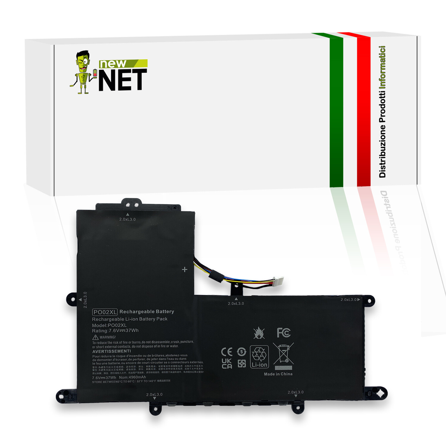 Batteria per HP Stream 11 PO02XL 37Wh | Compatibile r010TU y007TU