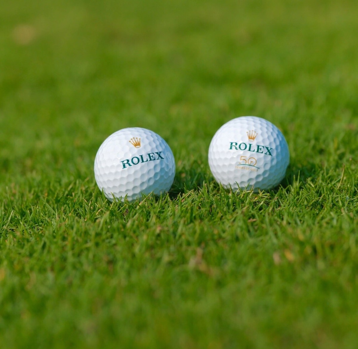 Rare ROLEX 50th Anniversary Golf Ball Set For Two pouch
