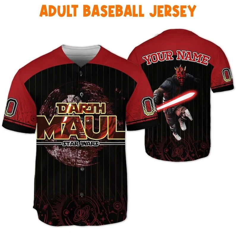 Personalized Darth Maul Star Wars Character Baseball Jersey Shirt