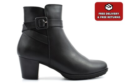 Cipriata Damen Stiefeletten Damenstiefel Damenstiefel Memory Foam Innensohle schwarz