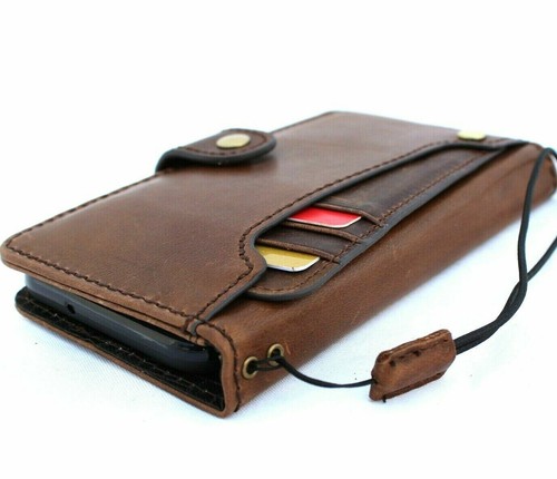 Genuine leather case for Google Pixel 4 book wallet cover Jafo vintage closure - Picture 6 of 9