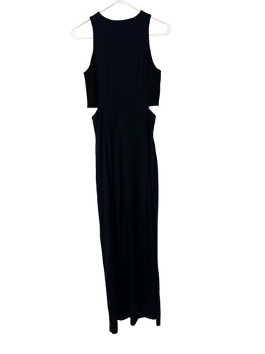 Maxi Vestido Athleta “Abyss” Corte Laterales en Azul/Negro - Imagen 4 de 11