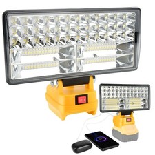 90W LED Work Light for DeWalt 20V battery 9000LM Flood Light with USB Port Lamp