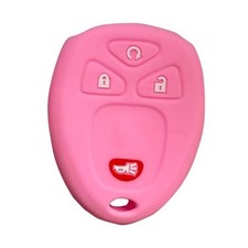 Key Fob Cover for Chevy GMC Hummer: 4 Buttons Key Fob Case Fit for Chevy Pink