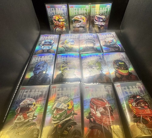 2024 Topps Chrome Formula 1 F1 Helmet Card Full 15 Card Short Print Insert Set