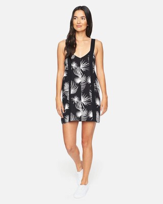 Hurley Damen Kleid Jenna Dress Sommerkleid, Schwarz Palm, XS