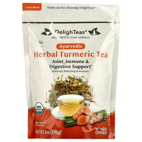 Ayurvedic Herbal Turmeric Tea, Caffeine Free, 6 oz (170 g)