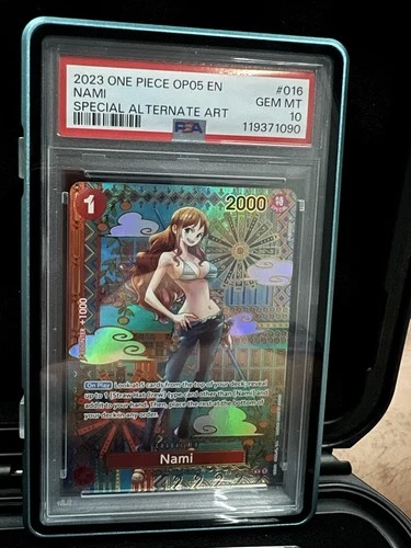One Piece OP01-016 Nami OP05 Special SP Alternate Alt Art Parallel ENG PSA 10