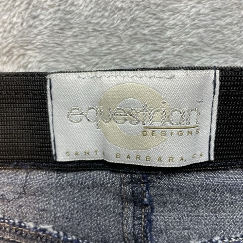Vintage Equestrian Designs Santa Barbara Denim Maxi Skirt Womens 5 Blue Snap Up - Picture 3 of 8