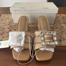 Women's A New Day 7.5 Kathleen Ornamented Block Heels Memory Foam Insole  MG3-4