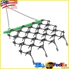 Heavy Duty 5FT x 4.5FT Drag Harrow with 3/8" Tines for ATV UTVs & Lawn Tractors