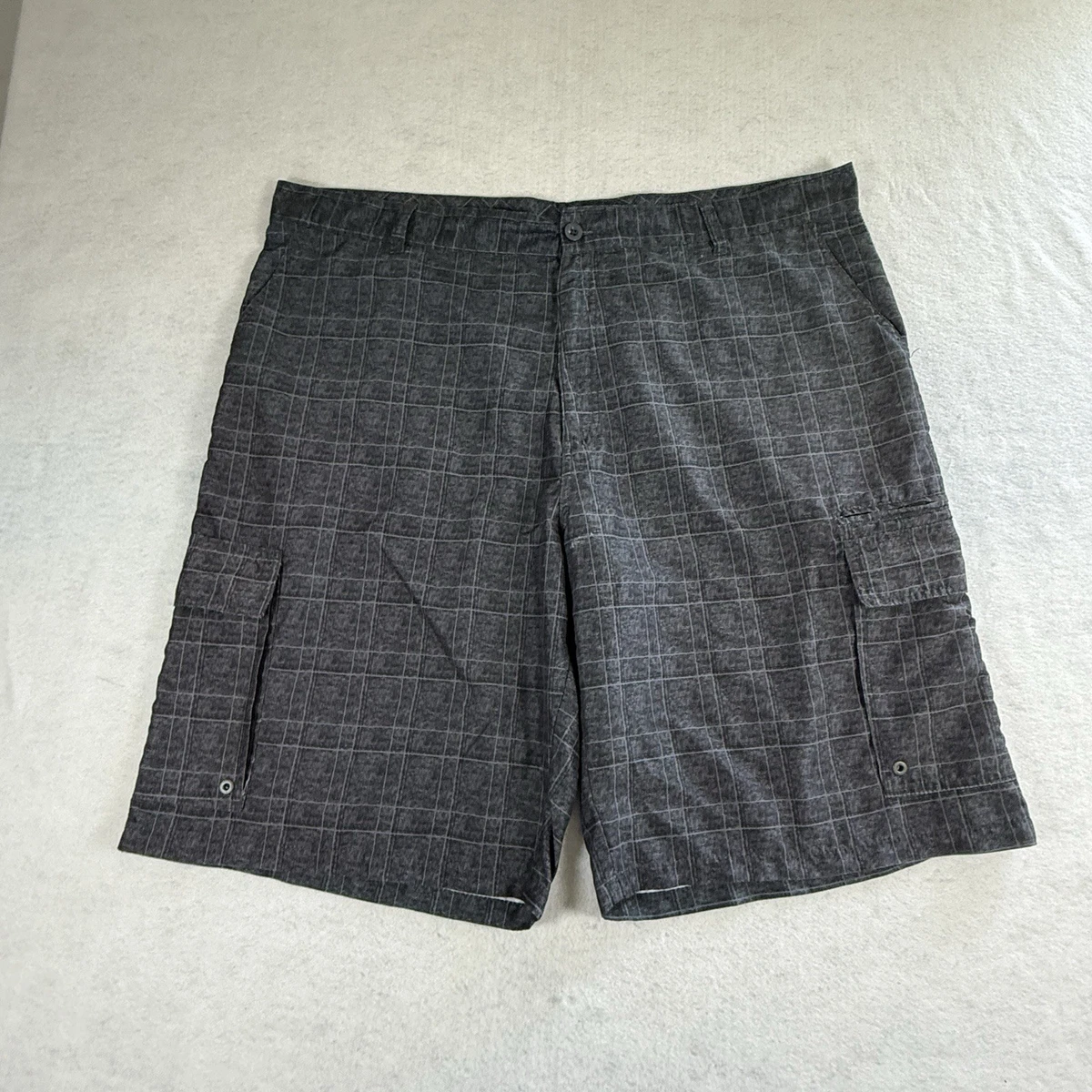 Short Chino Burnside Homme – Taille 36, Motif écossais Gris Et Noir, Parfait Pour Le Sport Ou Le Quotidien