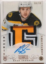 2013-14 Panini National Treasures Rookie Patch Auto Ryan Spooner /99 Bruins