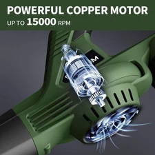 Cordless Leaf Blower 20V - 2x2.0Ah, Charger, Dark Green (Yard/Garden)