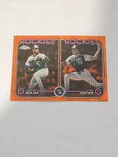 2024 Topps Chrome Update Sapphire Evan Justice / Anthony Molina Orange /25