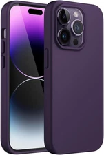 JETech Silicone Case for iPhone 14 Pro Max 6.7-Inch, Silky-Soft Deep Purple 