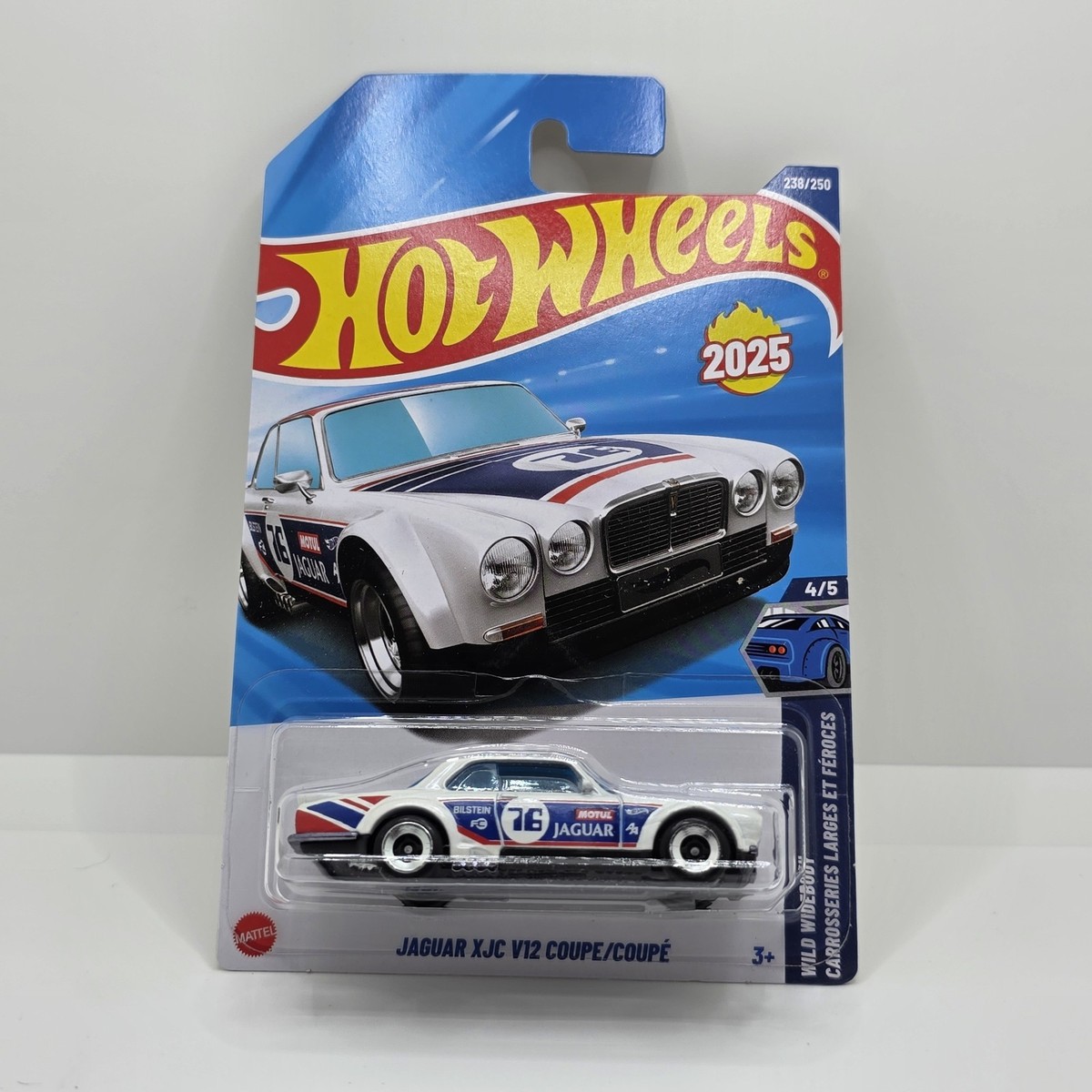 Hot Wheels 2025 White Jaguar XJC V12 Coupe 238/250 Wild Widebody 4