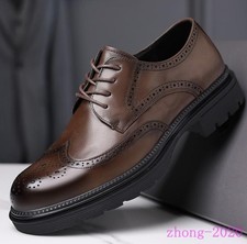 British Men's Leather Carved Lace Up Brogue Formal Business Casual Prom Shoes SZ