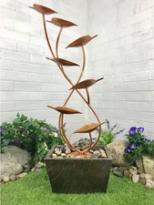 Cheshire Leaves Cascade Mains Powered Water Feature By Aqua Moda